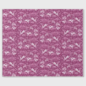 Hares Field Bunnies Kanbits Winter Pattern Fuchsia Geschenkpapier (Flach)