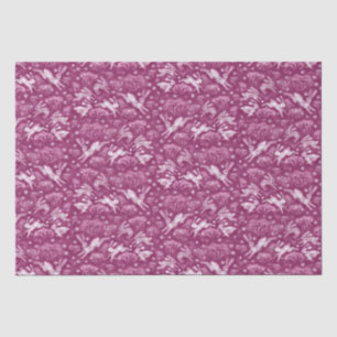 Hares Field Bunnies Kanbits Winter Pattern Fuchsia Seidenpapier
