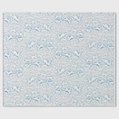 Hares Field Bunnies Kanbits Wintermuster Weiß Geschenkpapier (Flach)