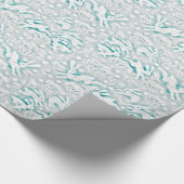 Hares Field Bunnies Kanbits Wintermuster Weiß Geschenkpapier (Ecke)