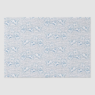Hares Field Bunnies Kanbits Wintermuster Weiß Seidenpapier