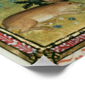 Hares in einem Wald Poster (Ecke)