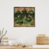 Hares in einem Wald Poster (Küche)