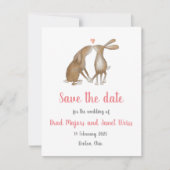 Hares Save the Date card (Vorderseite)