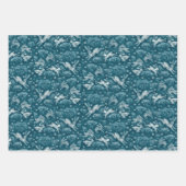 Hares Snow Field Bunnies Rabbit Pattern Weihnachte Geschenkpapier Set (Vorderseite 2)