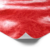 Hares Snow Field White Kanbits Winter Animals Red Poster (Ecke)