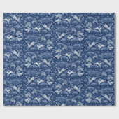 Hares Snow Field White Kanbits Winter Pattern Blau Geschenkpapier (Flach)