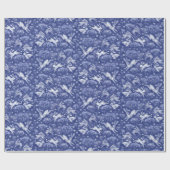 Hares Snow Field White Kanbits Winter Pattern Blau Geschenkpapier (Flach)