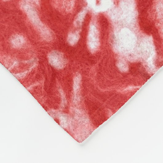 Hares Snow Field White Kanbits Winter Pattern Red Fleecedecke (Ecke)