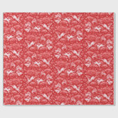 Hares Snow Field White Kanbits Winter Pattern Red Geschenkpapier (Flach)