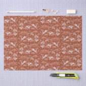 Hares Snow Field White Rabbit Winter Pattern Brown Seidenpapier (Handwerk)