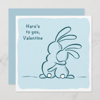 Hare's to you - rabbit Valentine Feiertagskarte