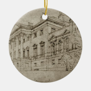 Harewood Haus, Yorkshire, c.1798 (Graphit auf tex Keramik Ornament