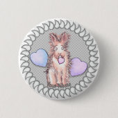 Harey Rabbit Heart Button (Vorderseite)