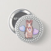 Harey Rabbit Herz Anstecknadel (Vorne & Hinten)