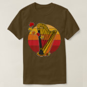 Harf Fall Harpist Herbst Erntedank String Music T-Shirt (Design vorne)