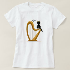 Harf- und Katzendesign Langer T - Shirt
