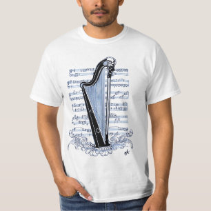 Harfe auf Teilung T-Shirt