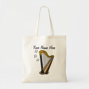 Harfe Custom Tote Bag Harpist String Musician Gesc Tragetasche