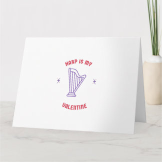Harfe ist mein Valentin Karte