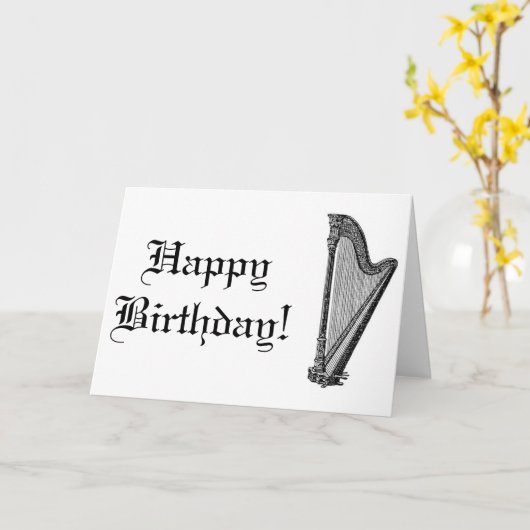 Harfe Karte (Gelbe Blume)