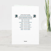 Harfe, Kleeblatts, Irish Music Sessing Personalisi Karte (Rückseite)