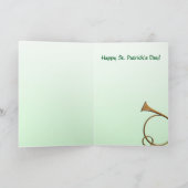 Harfe, Kleeblatts, Irish Music Sessing Personalisi Karte (Innenseite)