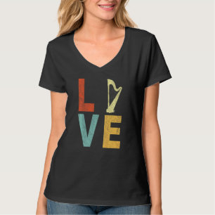 Harfe Liebe Funny Harp Player Harpist Orchester Re T-Shirt