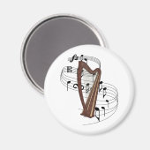 Harfe Magnet (Vorderseite/Rückseite)