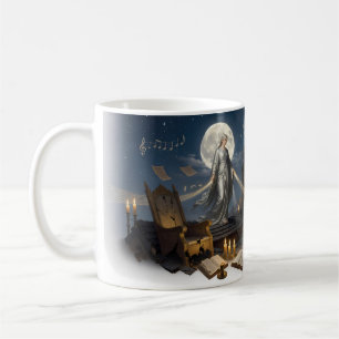 Harfe Muse Mondlicht Himmlische Musik Nacht Tasse