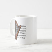 Harfe Musical 02 B Kaffeetasse (Vorderseite Links)