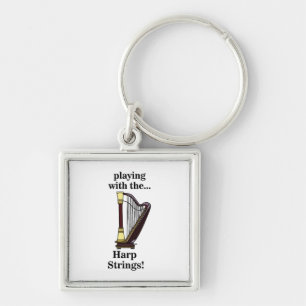 Harfe Musikinstrument Harfe  Schlüsselanhänger