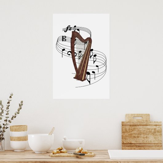 Harfe Poster (Küche)