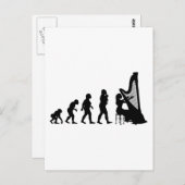 Harfe Postkarte (Vorne/Hinten)