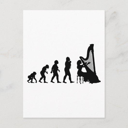 Harfe Postkarte (Vorderseite)