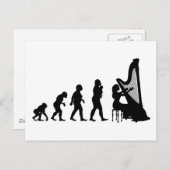 Harfe Postkarte (Vorne/Hinten)