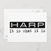 Harfe Postkarte (Vorne/Hinten)