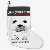 Harfe Siegel mit Kuss versiegelt Kleiner Weihnachtsstrumpf (Vorderseite)