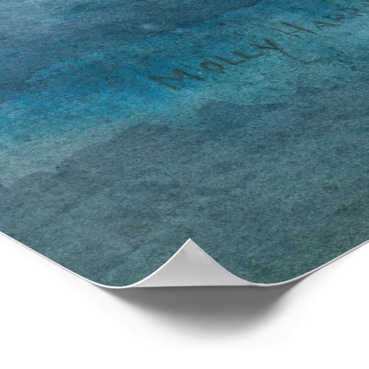 Harfe Siegel Watercolor Art Poster (Ecke)