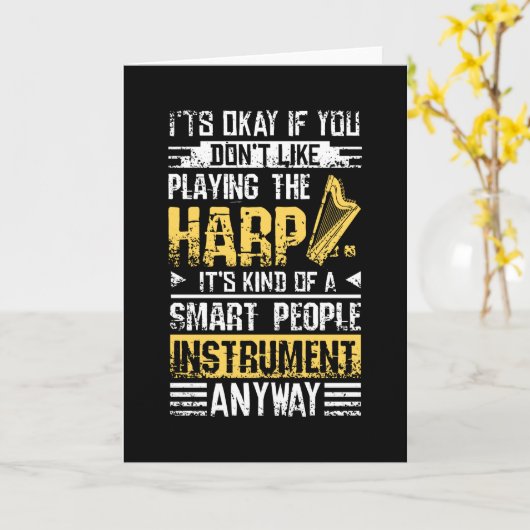 Harfe Smart People Karte (Gelbe Blume)