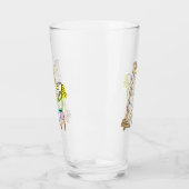 Harfe spielender Stickman Glas (Links)