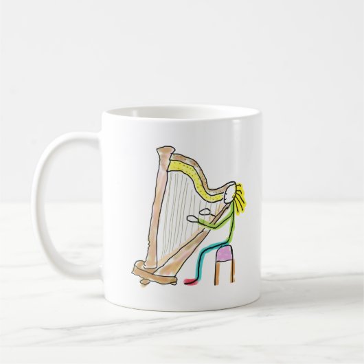 Harfe spielender Stockmann Kaffeetasse (Links)