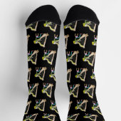 Harfe spielender Stockmann Socken (Oben)