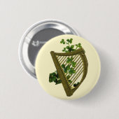 Harfe u. Klee - Knopf Button (Vorne & Hinten)