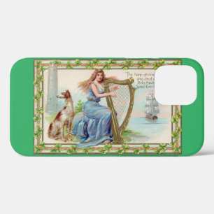 Harfe und Hund, Kleeblatt, St. Patrick's Day, Vint Case-Mate iPhone Hülle