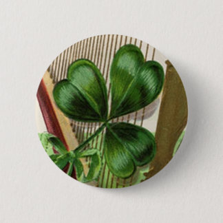 Harfe von Erin Vintage St. Patrick's Day Button
