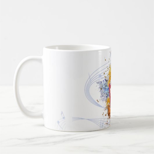 Harfen-Farbexplosions-Kaffee-Tasse Kaffeetasse (Links)