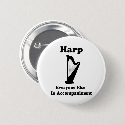 Harfen-Geschenk Button (Vorne & Hinten)