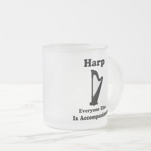 Harfen-Geschenk Mattglastasse (VorderseiteRechts)