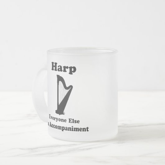 Harfen-Geschenk Mattglastasse (Vorderseite Links)